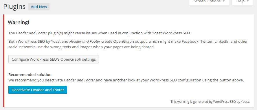 Yoast and WordPress SEO, This Is Too Much (Conflict With Header and Footer)